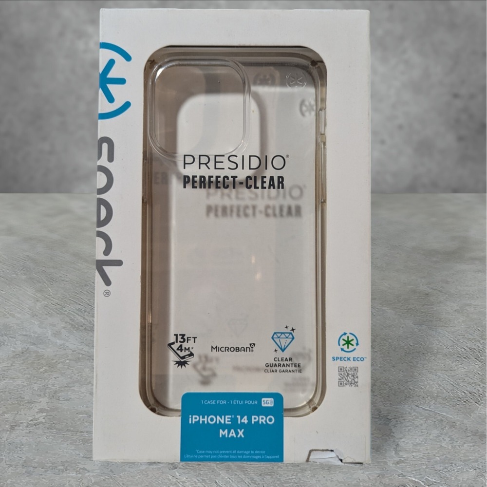 Speck Presidio Perfect-Clear Case for Apple iPhone 14 Pro‎ Max T6